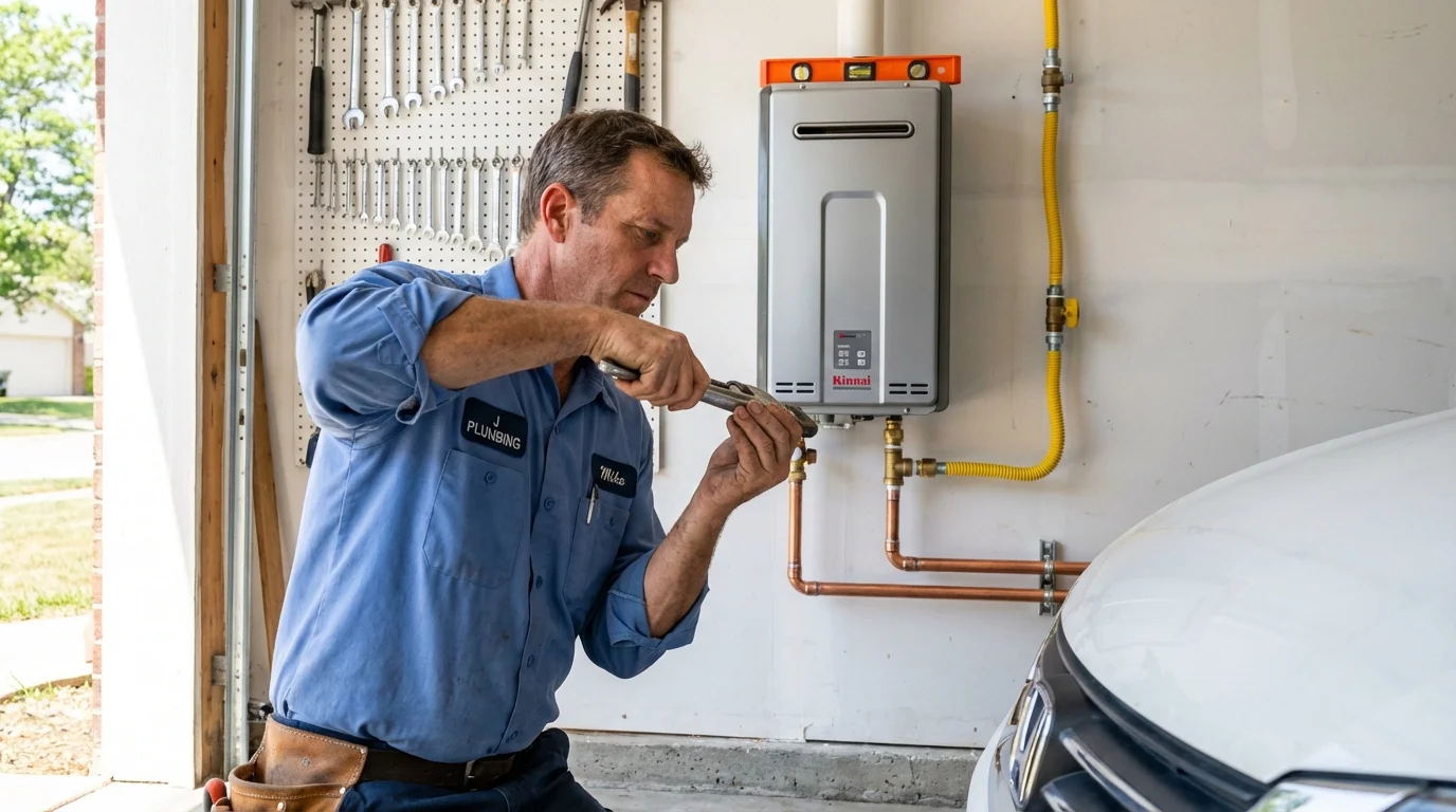 Tankless water heater installation by a Johns Plumbing LLC plumber in Stony Point